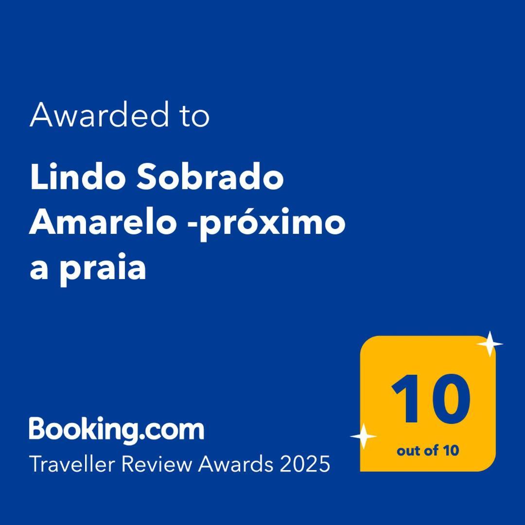 Lindo Sobrado Amarelo -Proximo A Praia Mongaguá 외부 사진